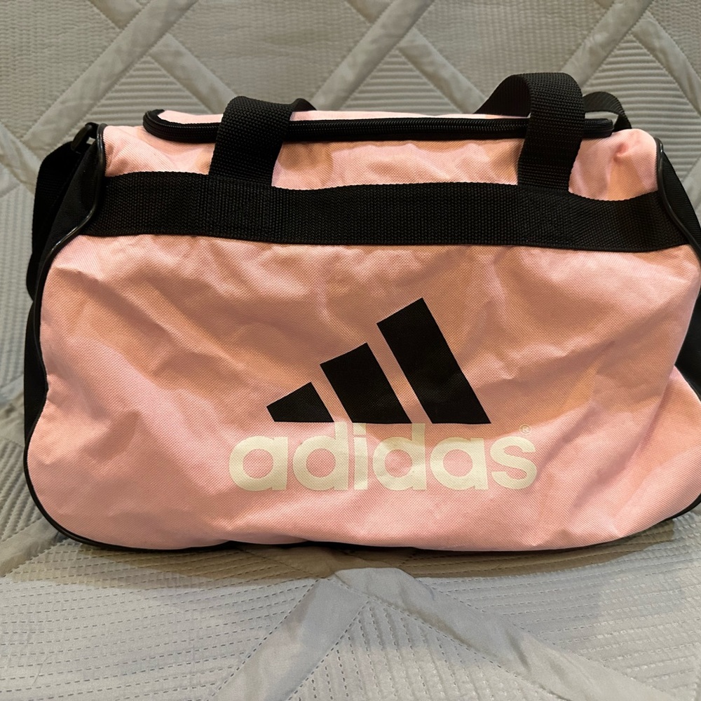 Pink adidas duffel bag